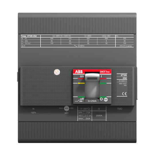 1SDA068069R1 XT3N 250 TMD 200-2000 4p F F InN=100%