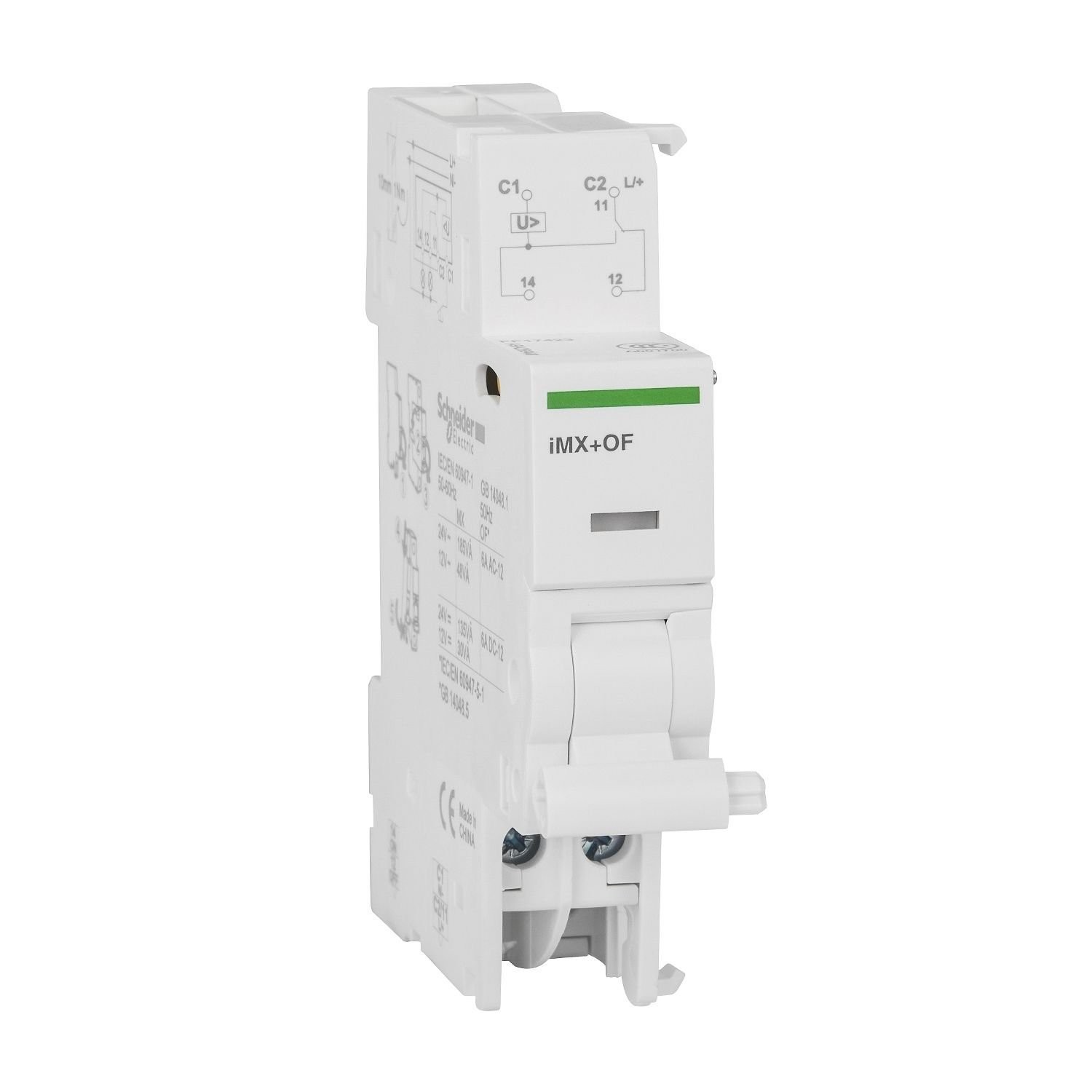 Schneider Electric A9A26948 shunt trip release with OC contact, Acti9, iMX+OF, voltage release, 12...24 VAC