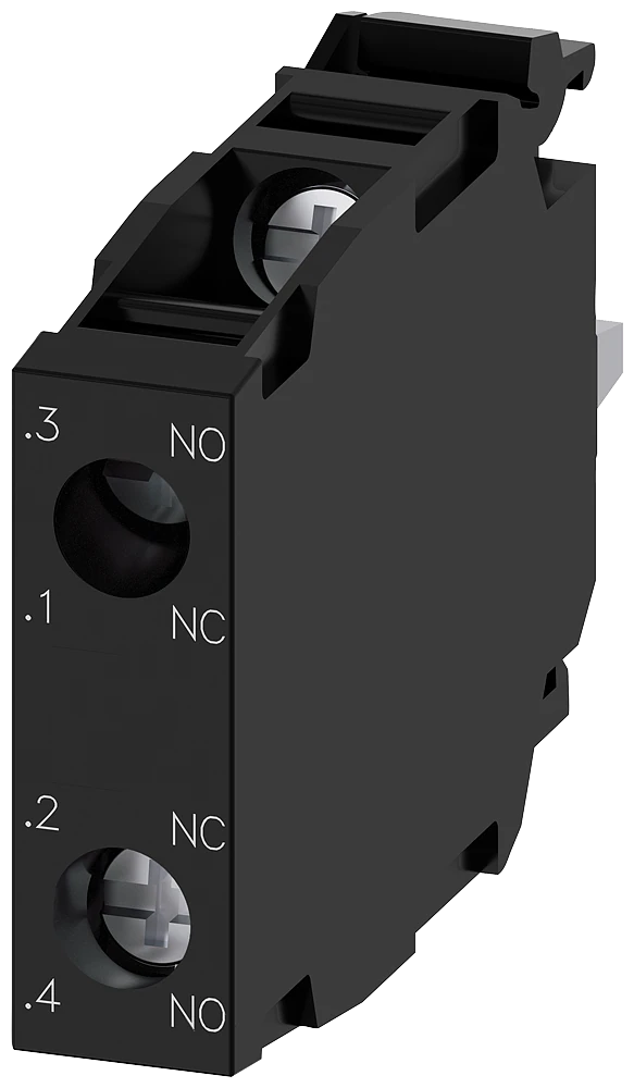 3SU1400-1AA10-1FA0 Contact module with 2 contact elements, 1 NO+1 NC, screw terminal, for front plate mounting