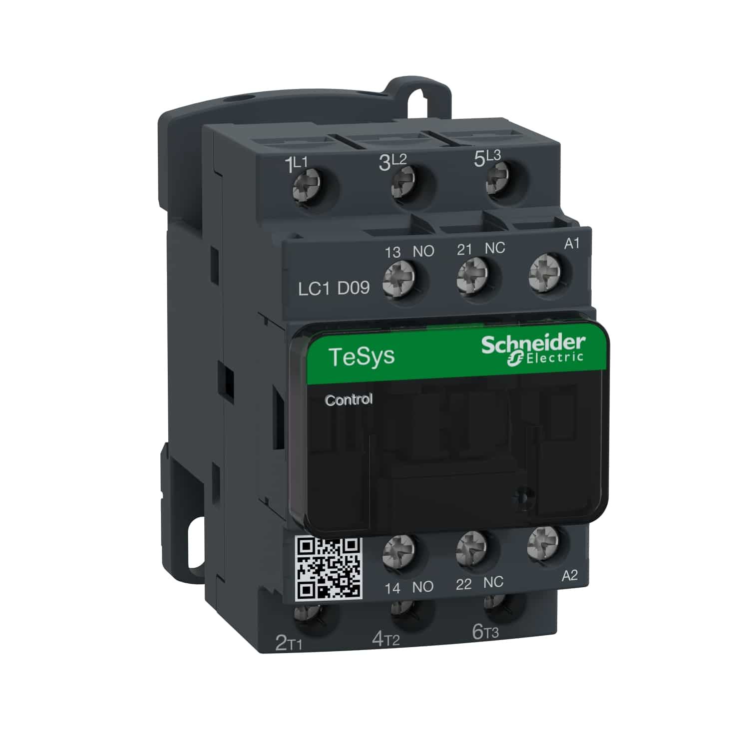 LC1D09M7 Contactor, TeSys Deca, 3P(3NO), AC-3/AC-3e, <=440V, 9A, 220V AC 50/60Hz coil, screw clamp terminals