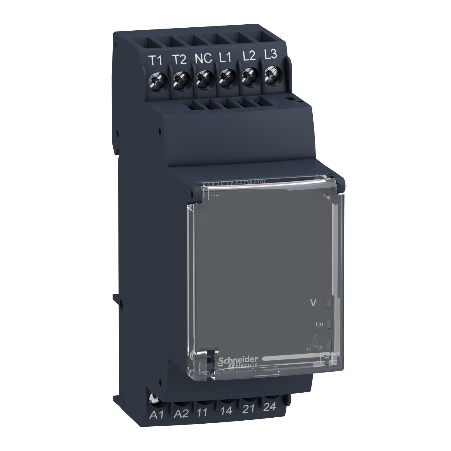 RM35TM50MW 3-phase control relay, Harmony Control Relays, 5A , 2NO, phase failure detection, 24..240V AC DC