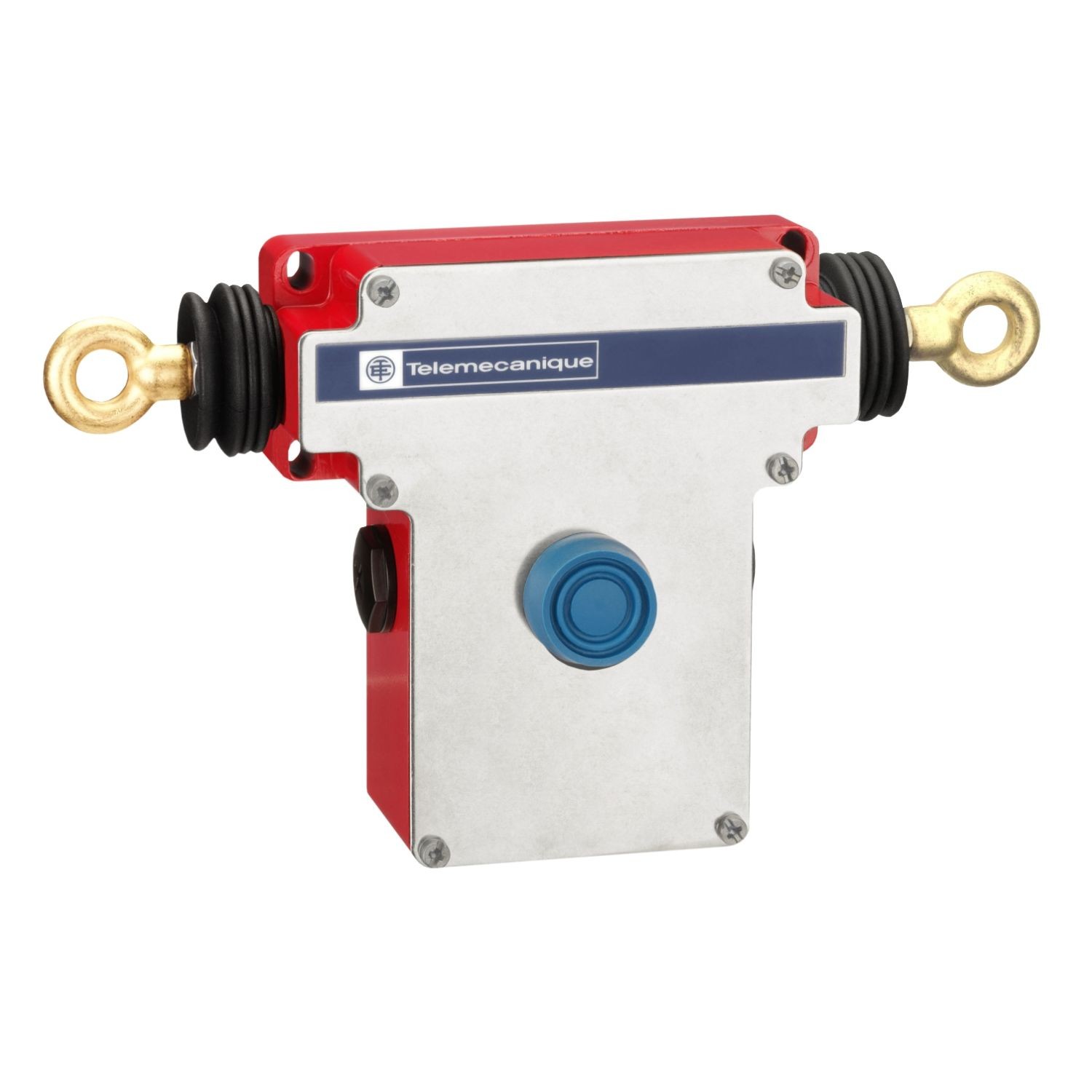 XY2CEDA290 Dual emergency stop rope pull switch, Telemecanique rope pull switches XY2C, e 2x(1NC+1NO), Pg13.5, boot. pb
