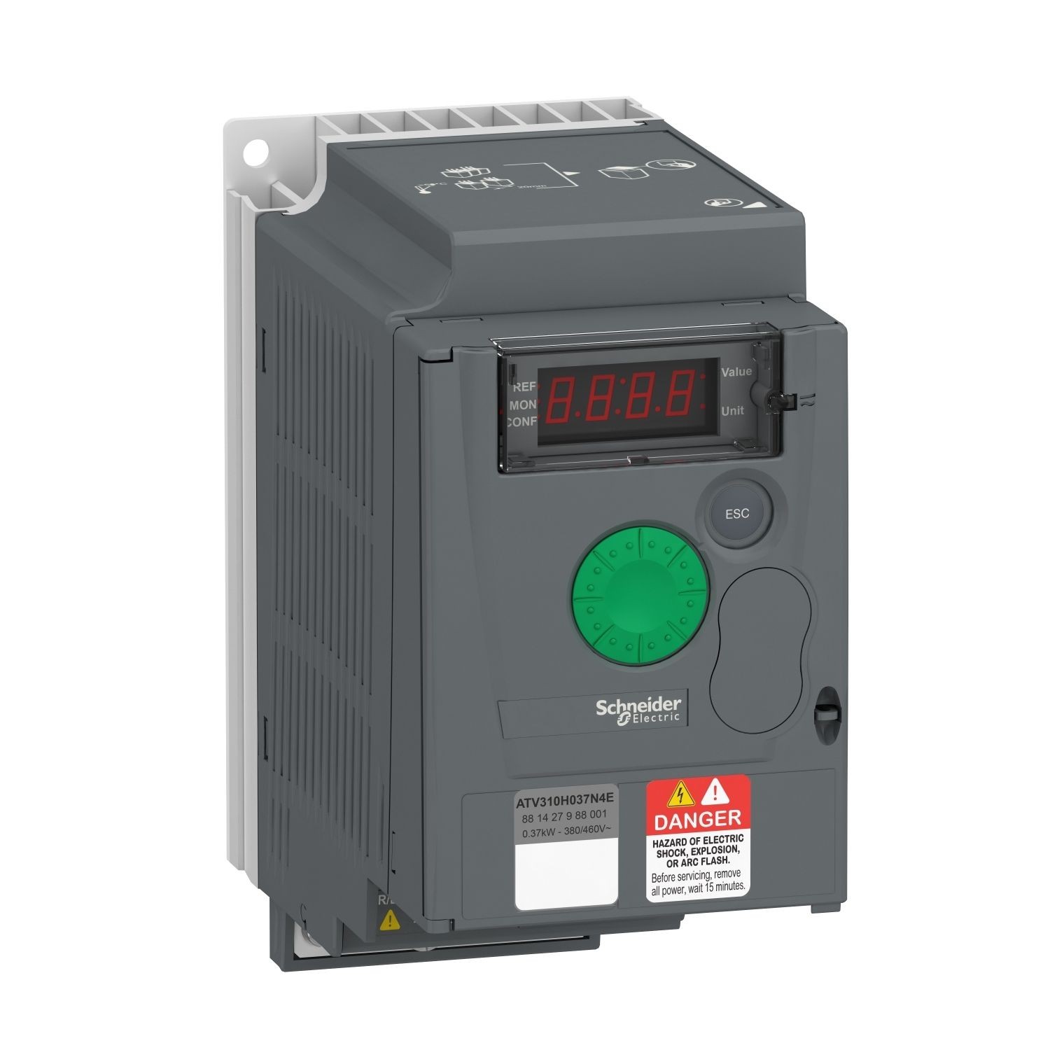ATV310H037N4E variable speed drive, Easy Altivar 310, heavy duty, 0.37kW, 0.5hp, 380 to 460V, without EMC