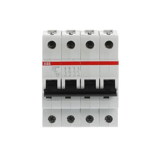 2CDS274001R0024 S204M-C2 Miniature Circuit Breaker - 4P - C - 2 A