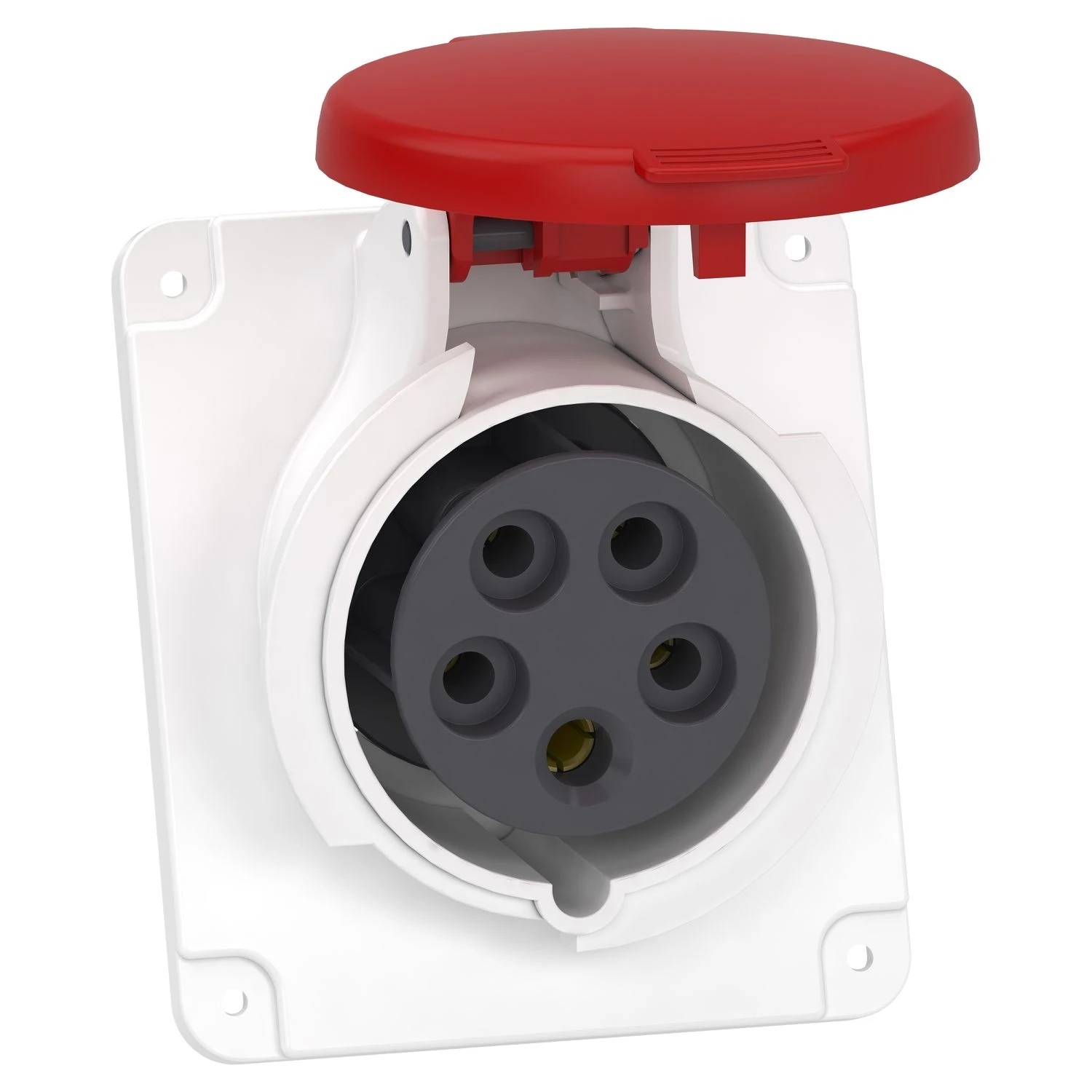 PKY16F435 Socket, Mureva PK, panel-mounted, fast connection, 16A, 3P+N+E, 400V, IP44