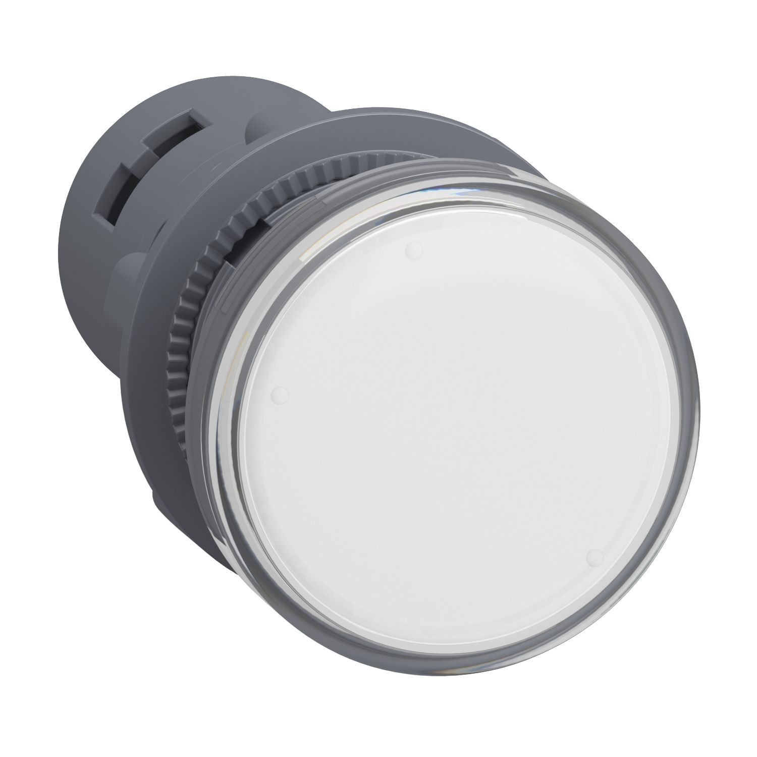 XA2EVM1LC Monolithic pilot light, Easy Harmony XA2, plastic, white, 22mm, integral LED, screw clamp terminals, 220…230V AC, anti interference