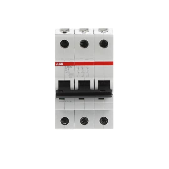 2CDS273001R0044 S203M-C4 Miniature Circuit Breaker - 3P - C - 4 A