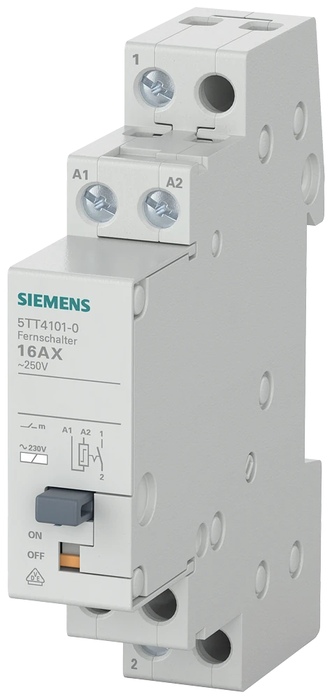 5TT4101-0 Siemens Remote control switch with 1 NO contact, Contact for 230 V AC 16 A Control 230 V AC