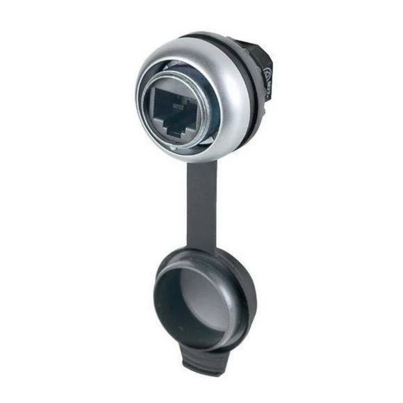 107413 EATON M22-RJ45-SA - Bulkhead interface, RJ45 socket, 8/8, cat. 5e, Bezel: titanium