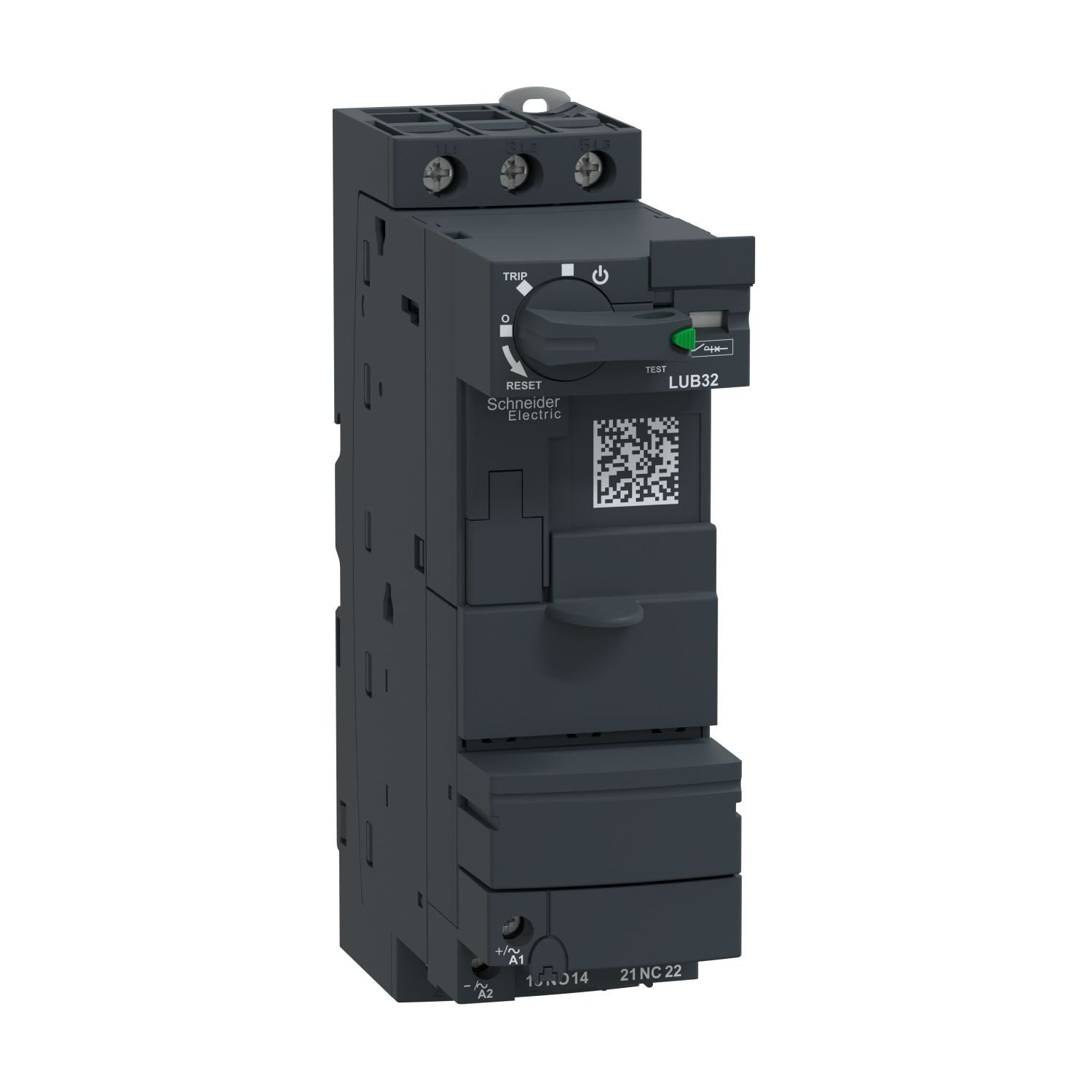 LUB32 Non reversing power base, TeSys Ultra, 3P, 1NO + 1NC, 32A, 690V