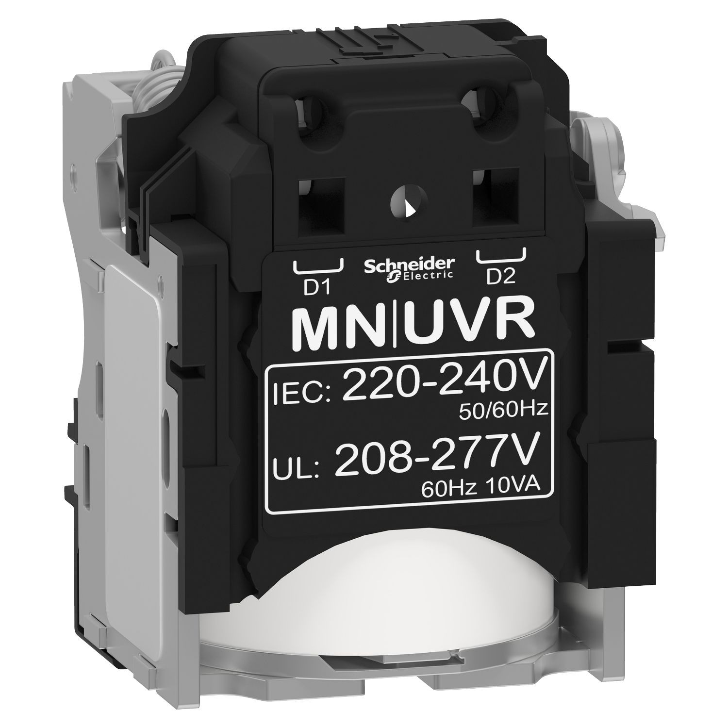LV429407 Undervoltage release MN, ComPacT NSX, 220/240VAC 50/60Hz, 208/277VAC 60Hz, screwless spring terminal connections