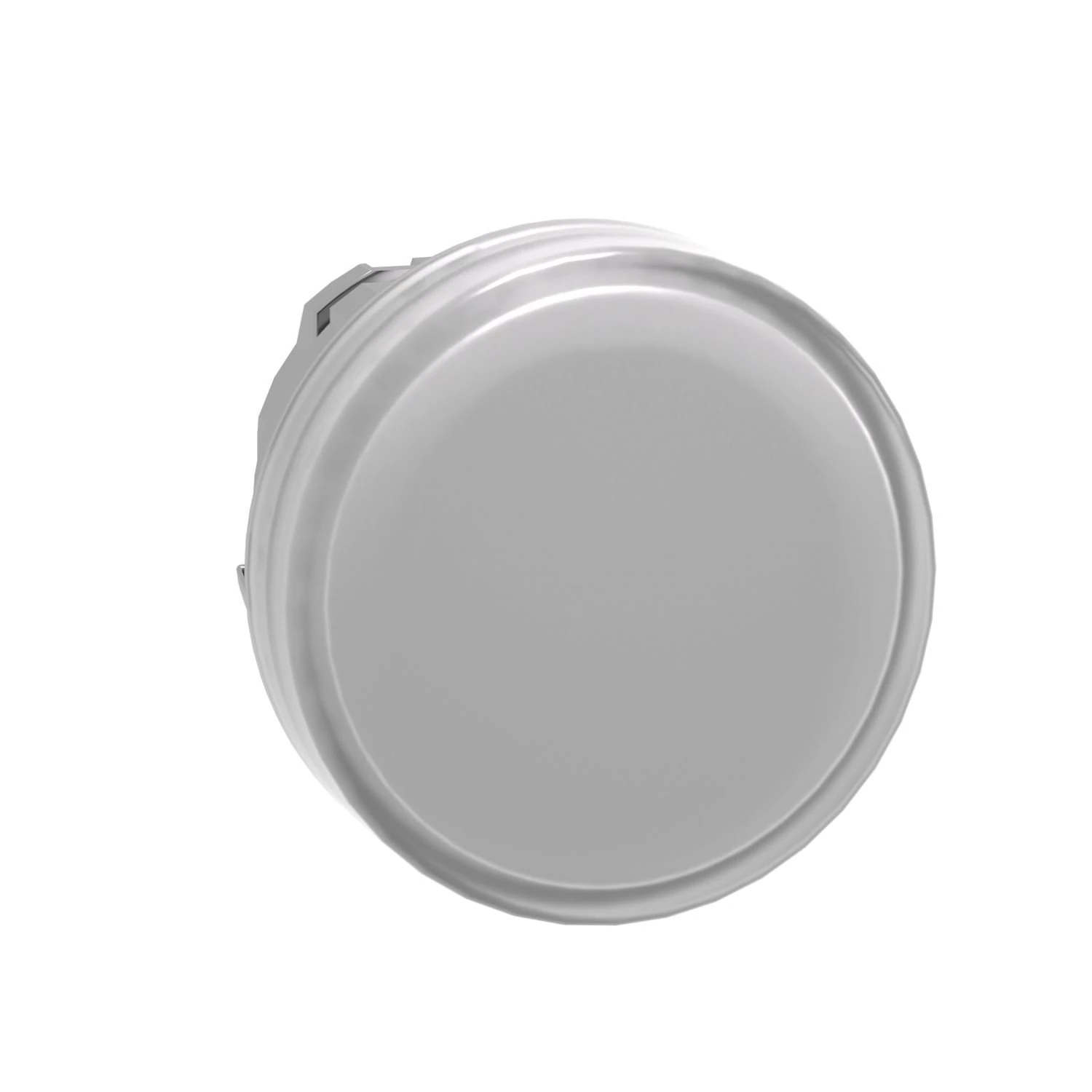 ZB4BV013 Head for pilot light, Harmony XB4, metal, white, 22mm, universal LED, plain lens