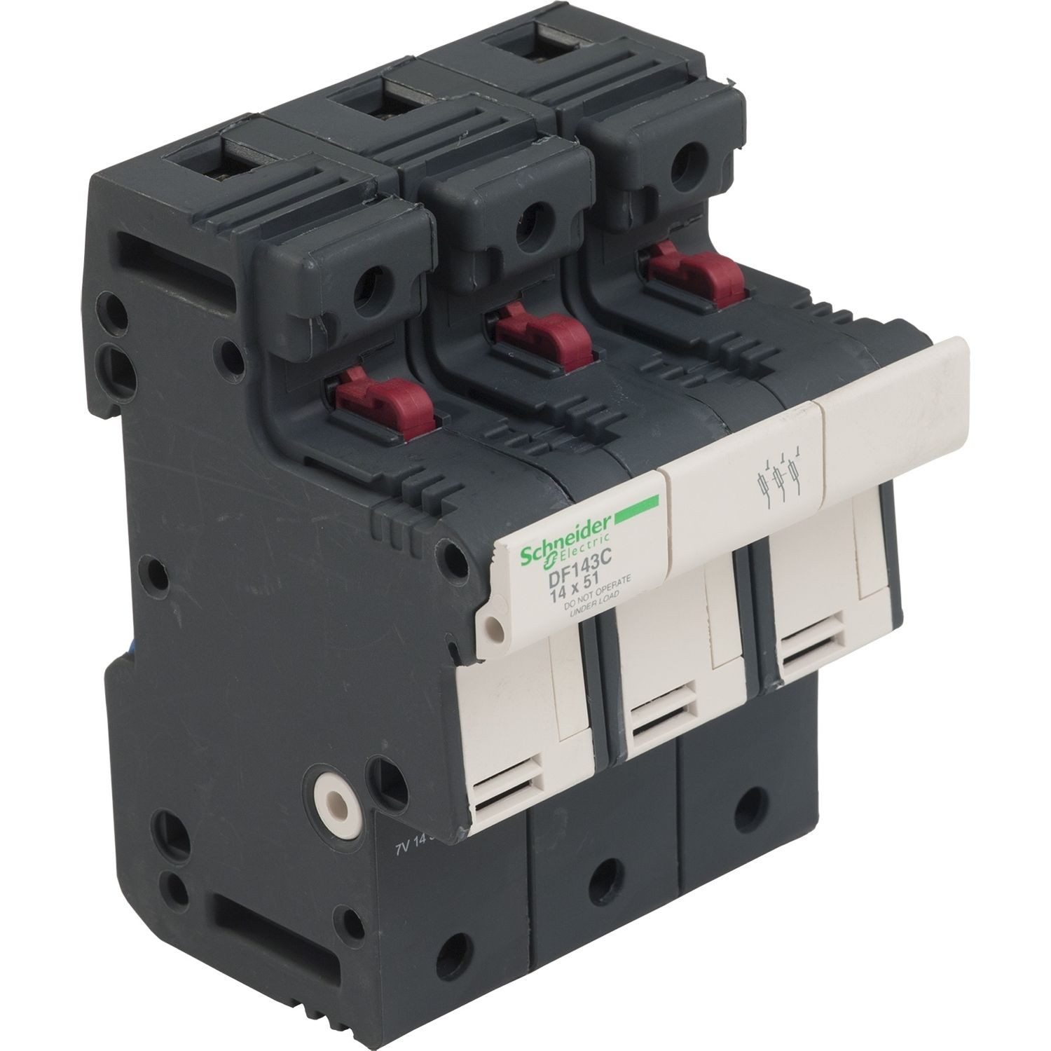 DF143C Fuse carrier, TeSys DF, 3P, 50A, 690VAC, fuse size 14x51mm