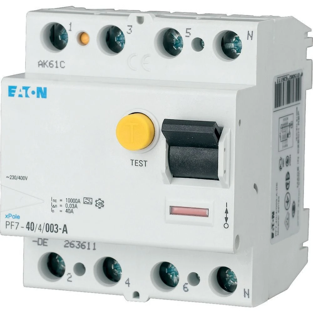 263596 PF7-80/4/03-DE - Fehlerstromschutzschalter (RCCB), 80A, 4 p, 300mA, Typ AC