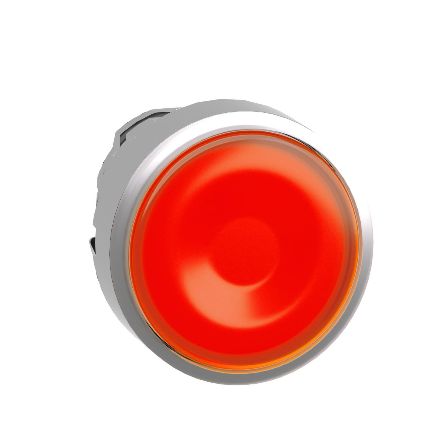 ZB4BW353 Head for illuminated push button, Harmony XB4, metal, orange flush, 22mm, universal LED, spring return, plan lens