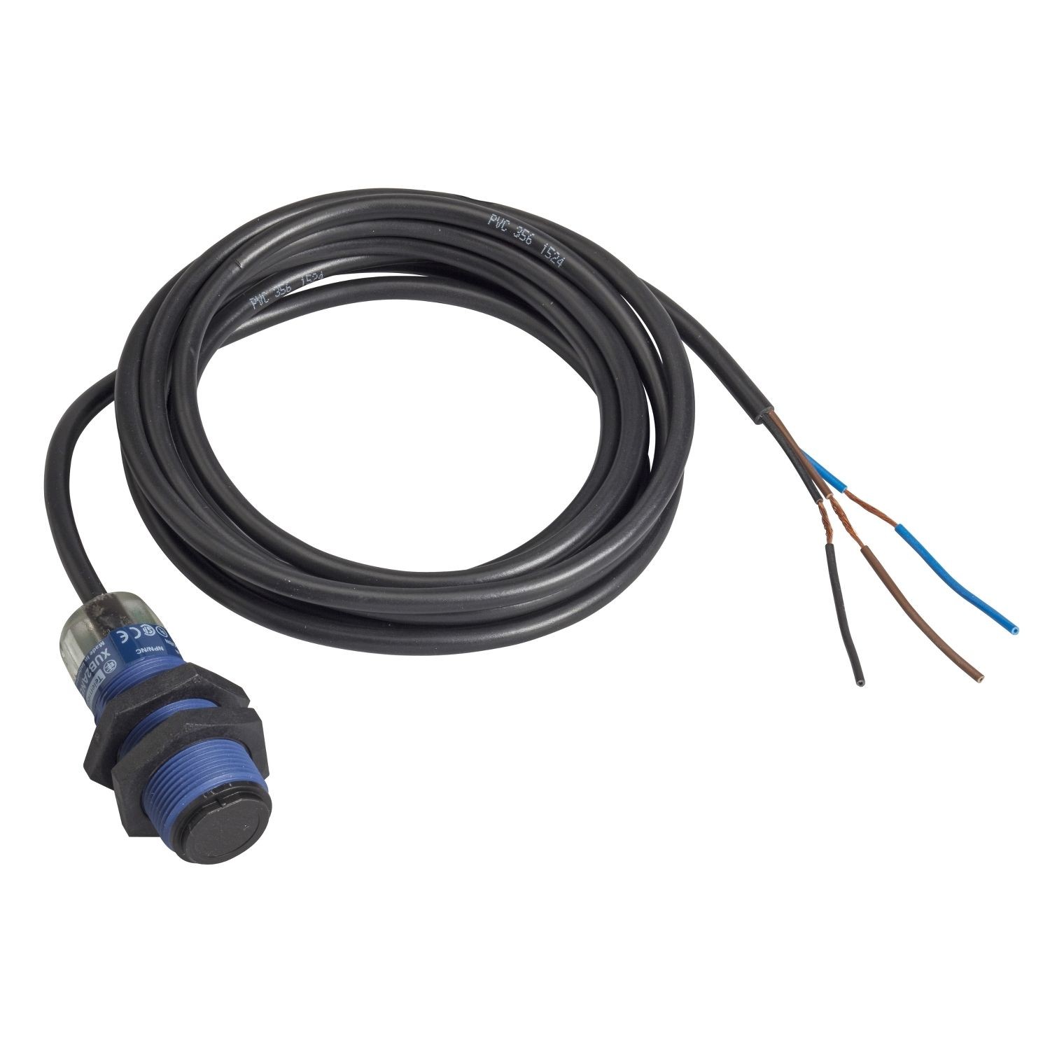 XUB2ANANL2R Photoelectric sensors XU, XUB, receiver, Sn 15 m, 12...24 VDC, cable 2 m