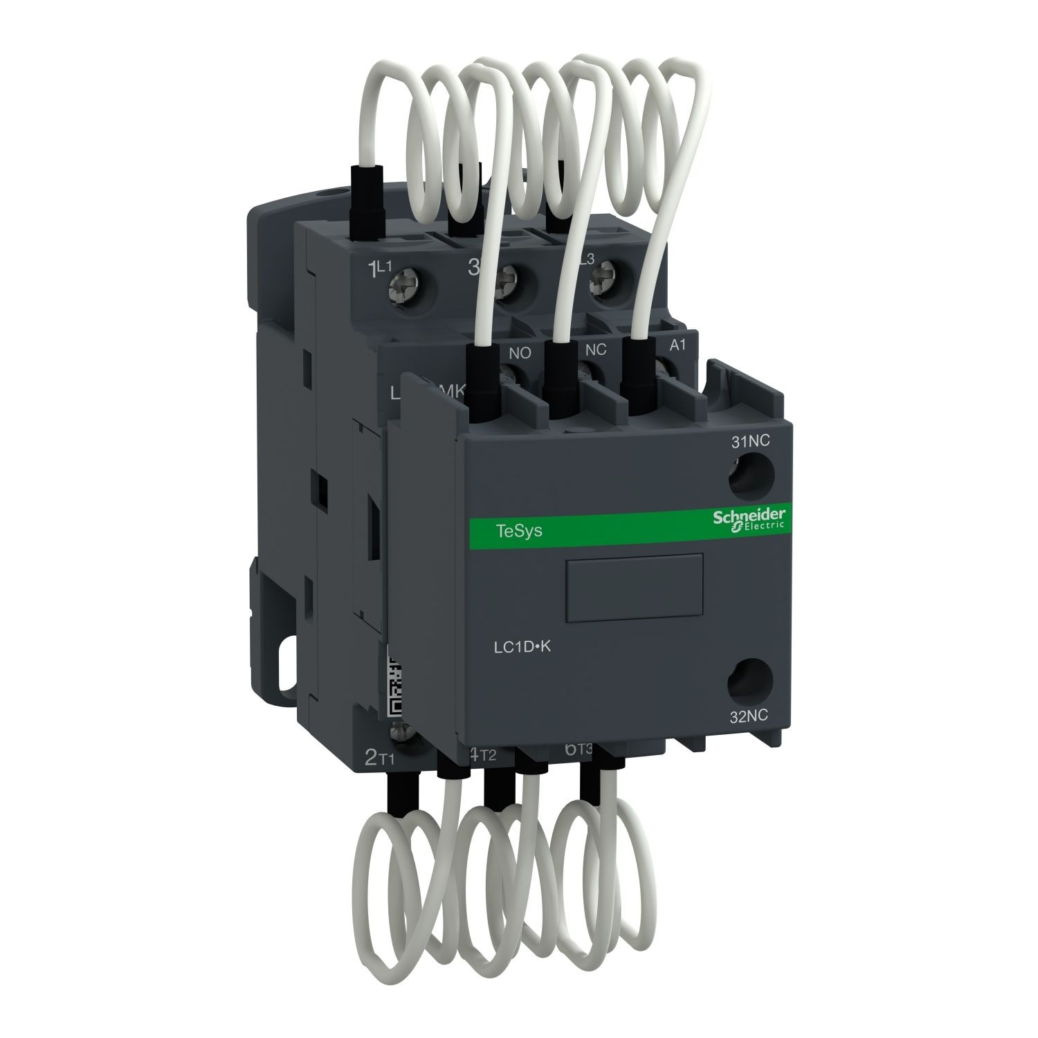 LC1DMKM7 Capacitor contactor, Tesys Deca, 25kVAR at 400/415V 50Hz, 220V AC 50/60Hz coil, screw clamp terminals