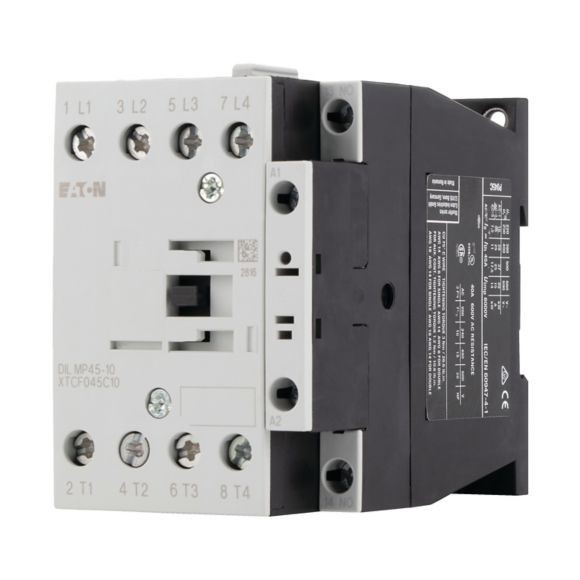 109826 DILMP45-10(230V50HZ,240V60HZ) - Contactor, 4 pole, AC operation, AC-1: 45 A, 1 N/O, 230 V 50 Hz, 240 V 60 Hz, Screw terminals