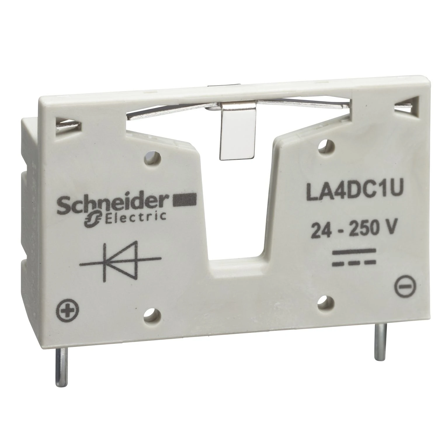 LA4DC1U Schneider Electric TeSys Deca, suppressor module, diodes, 12...250V DC