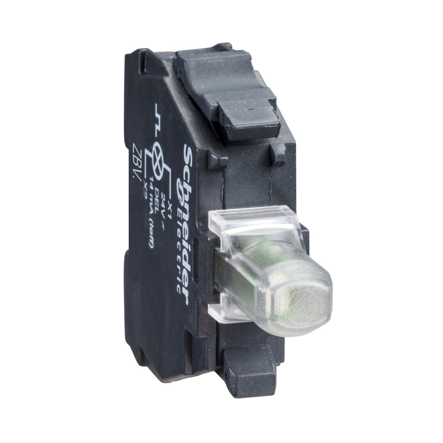 Schneider Electric ZBVBG3 green light block for head Ø22 integral LED 24...120V screw clamp terminals