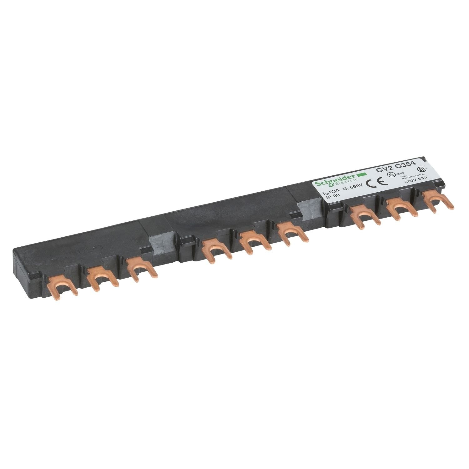 Schneider Electric GV2G354 Linergy FT, Comb busbar, 63A, 3 tap-offs, 54mm pitch