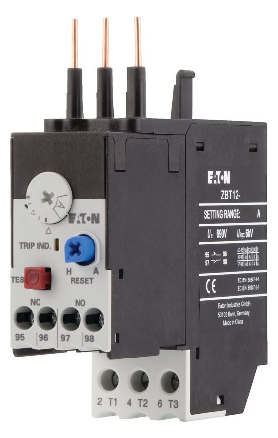 190935 ZBT12-4 Overload Relay 1NC, 1NO, 2.4 → 4 A Contact Rating, 690 V