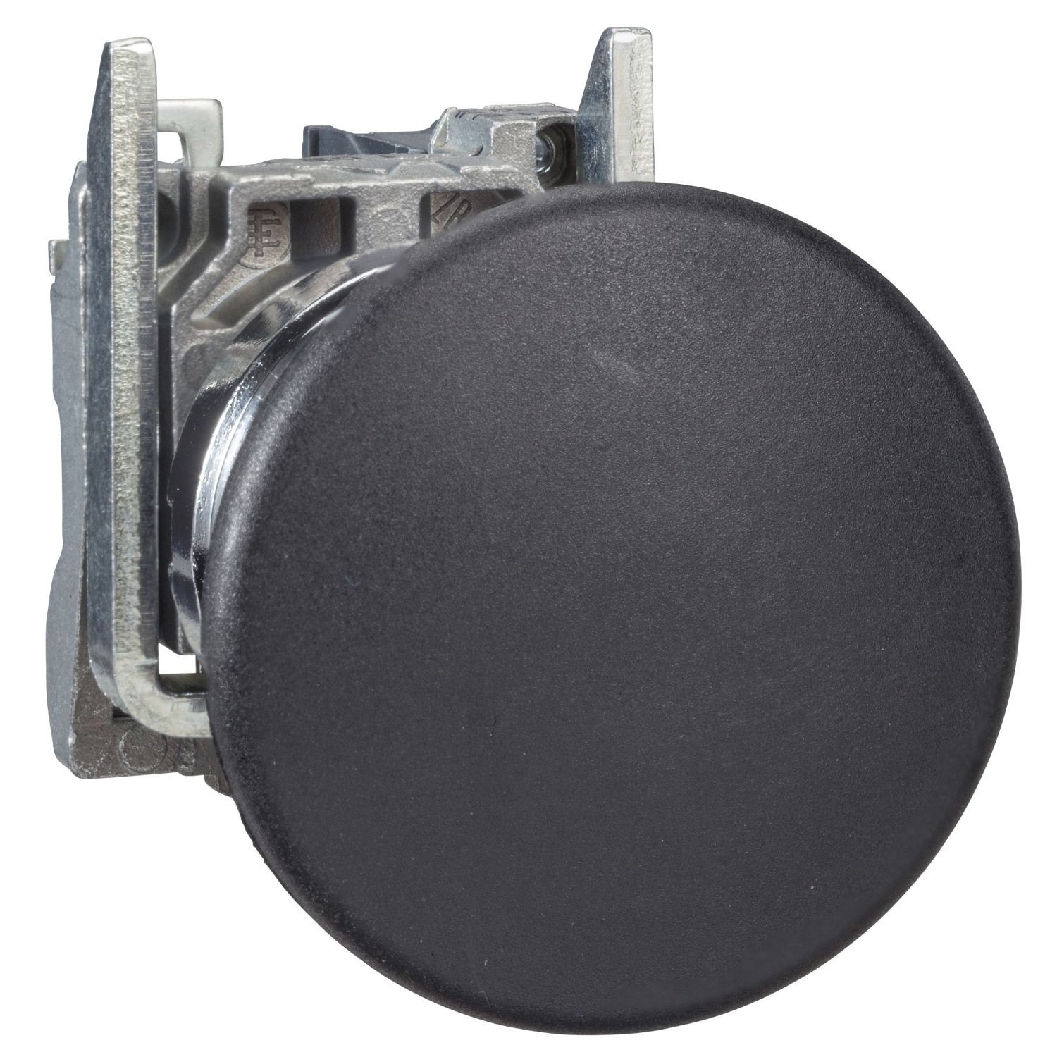 Schneider Electric XB4BC21 Push button, Harmony XB4, metal, black mushroom 40mm, 22mm, spring return, unmarked, 1NO