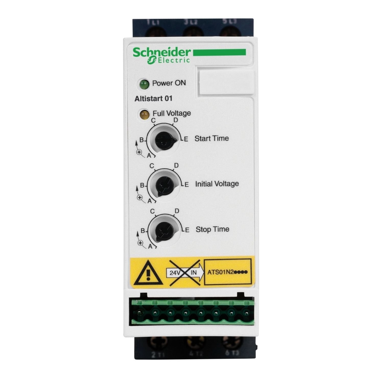 Schneider Electric ATS01N209QN soft starter for asynchronous motor, Altistart 01, ATS01, 9A, 380 to 415V, 4kW