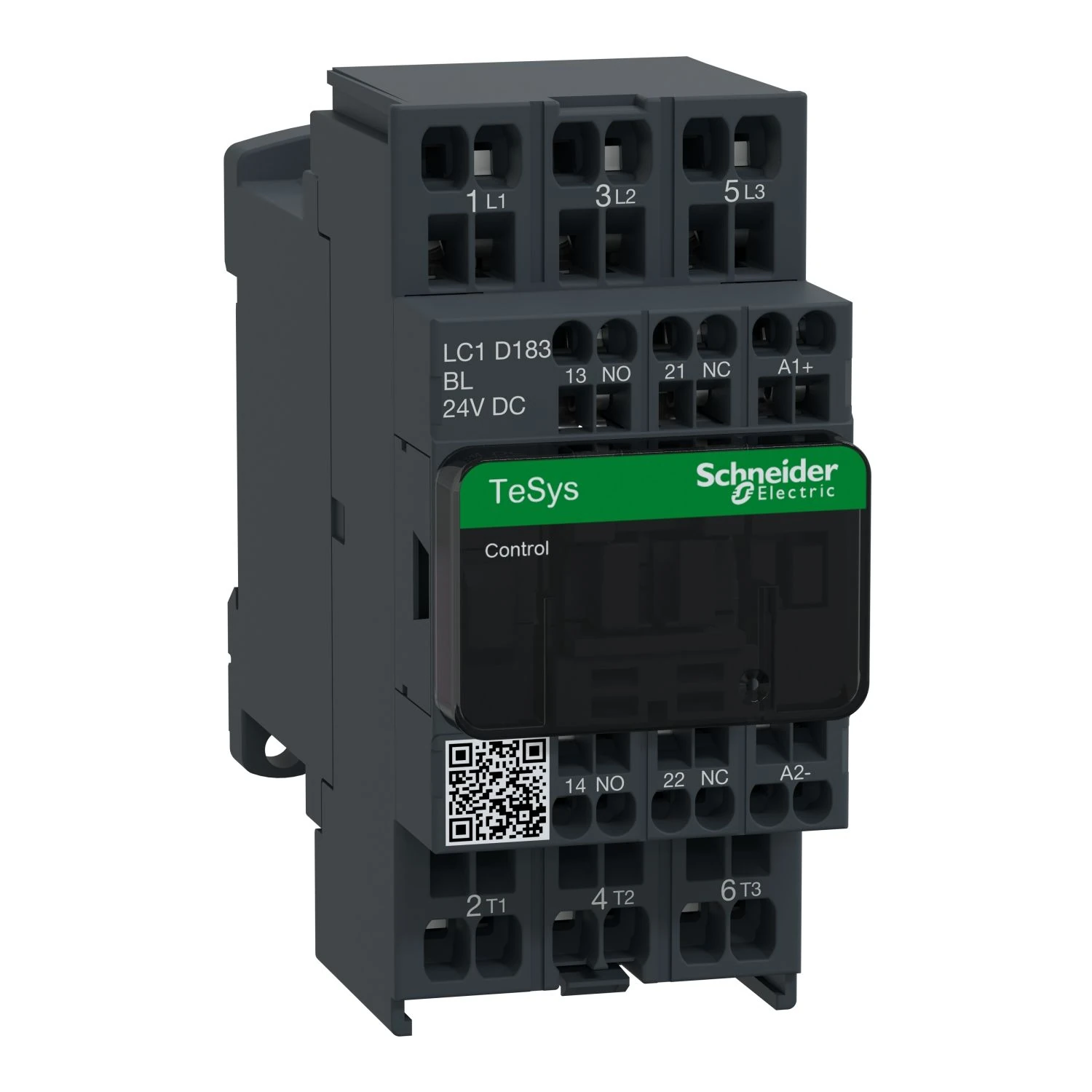 LC1D183BL Schneider Electric TeSys D contactor - 3P(3 NO) - AC-3 - <= 440 V 18 A - 24 V DC coil