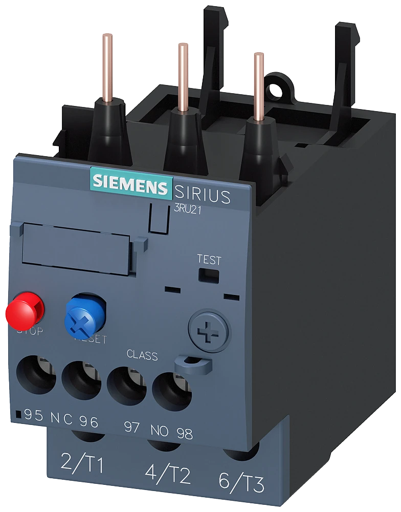 3RU2126-4AB0 Relais de surcharge 11...16 A Thermique Pour la protection du moteur Taille S0, Classe 10 Montage du contacteur Circuit principal : Vis Circuit auxiliaire : Vis Manuel-Automatique-Réarmement