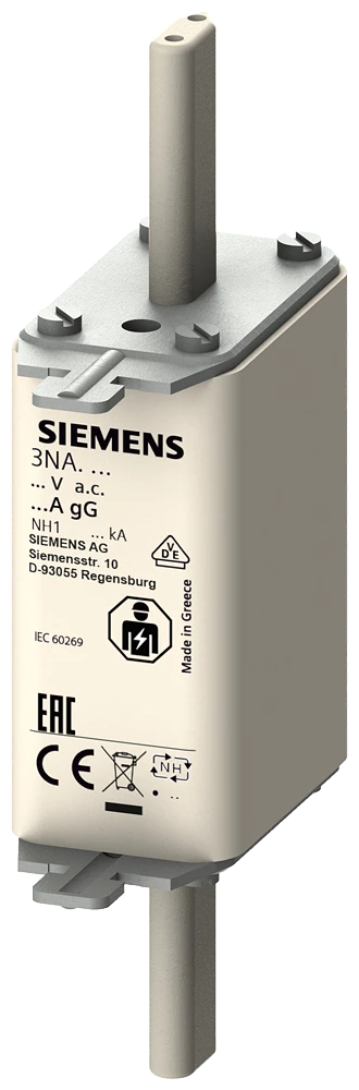 3NA3136 LV HRC fuse element, NH1, In: 160 A, gG, Un AC: 500 V, Un DC: 440 V, Front indicator, live grip lugs