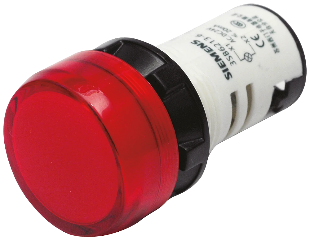 3SB6213-6AA30-1AA0 Siemens Kompakte Meldeleuchte 22 mm Kunststoff rund integrierte LED 24V AC/DC gelb