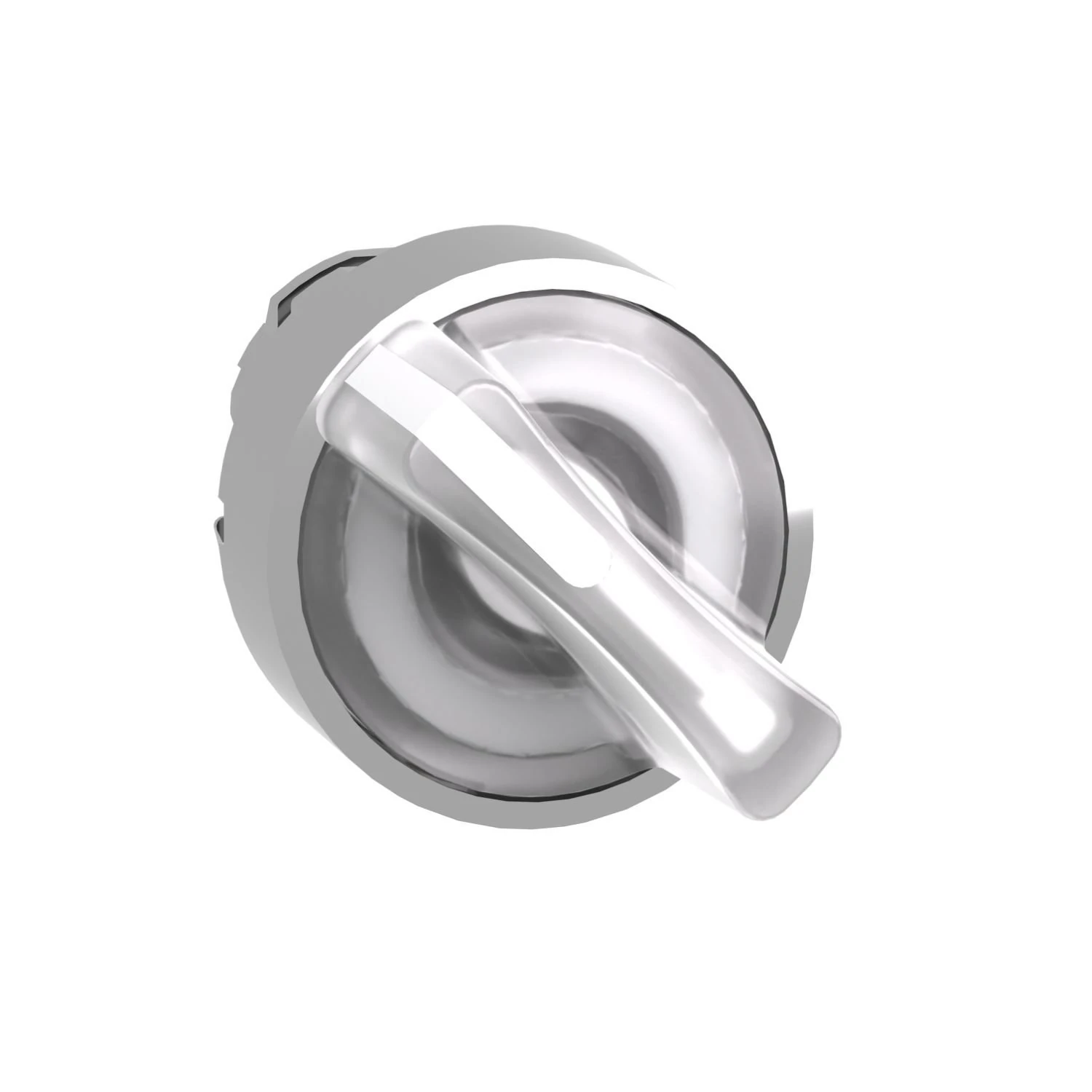 ZB4BK1413 Kopf für beleuchteten Wahlschalter, Harmony XB4, Universal-LED, weißer Griff, 22 mm, 2 Positionen, Federrückstellung