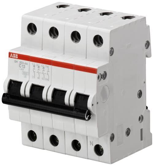 2CDS213103R0634 SH203-C63NA Miniature Circuit Breaker - 3+NP - C - 63 A