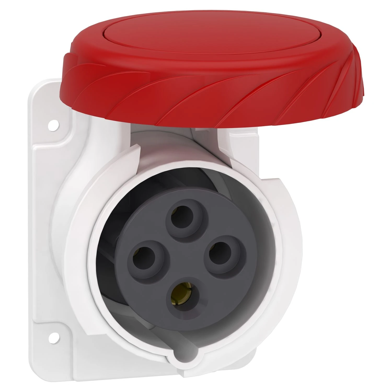 PKY16G734 Schneider Electric PratiKa socket - fast - straight - 16A - 3P + E - 380...415 V AC - panel