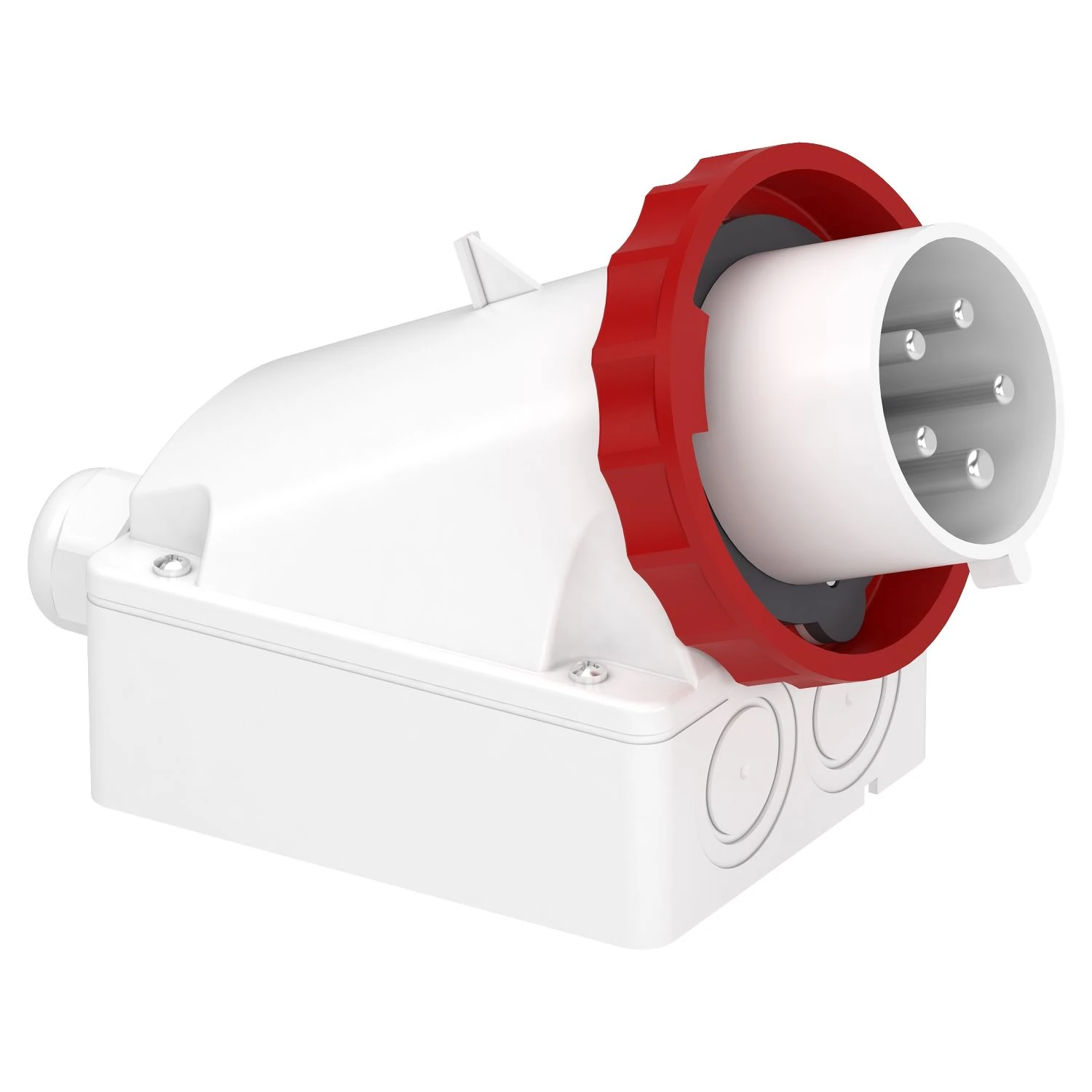 83571 Wall mounting plug, Mureva PK, 32A, 3P+N+E, 400V, IP67