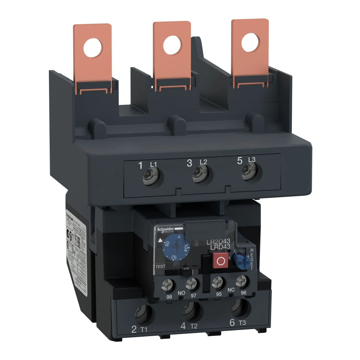 LRD4365 thermal overload relays, TeSys Deca, 80...104A, class 10A, lug clamps