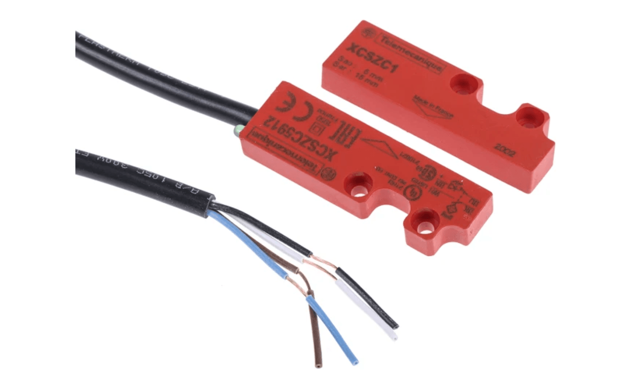 XCSDMC5912 Coded magnetic switch, Telemecanique Safety switches XCS, XCSDMC, 1 NC + 1 NO, staggered, 2 m