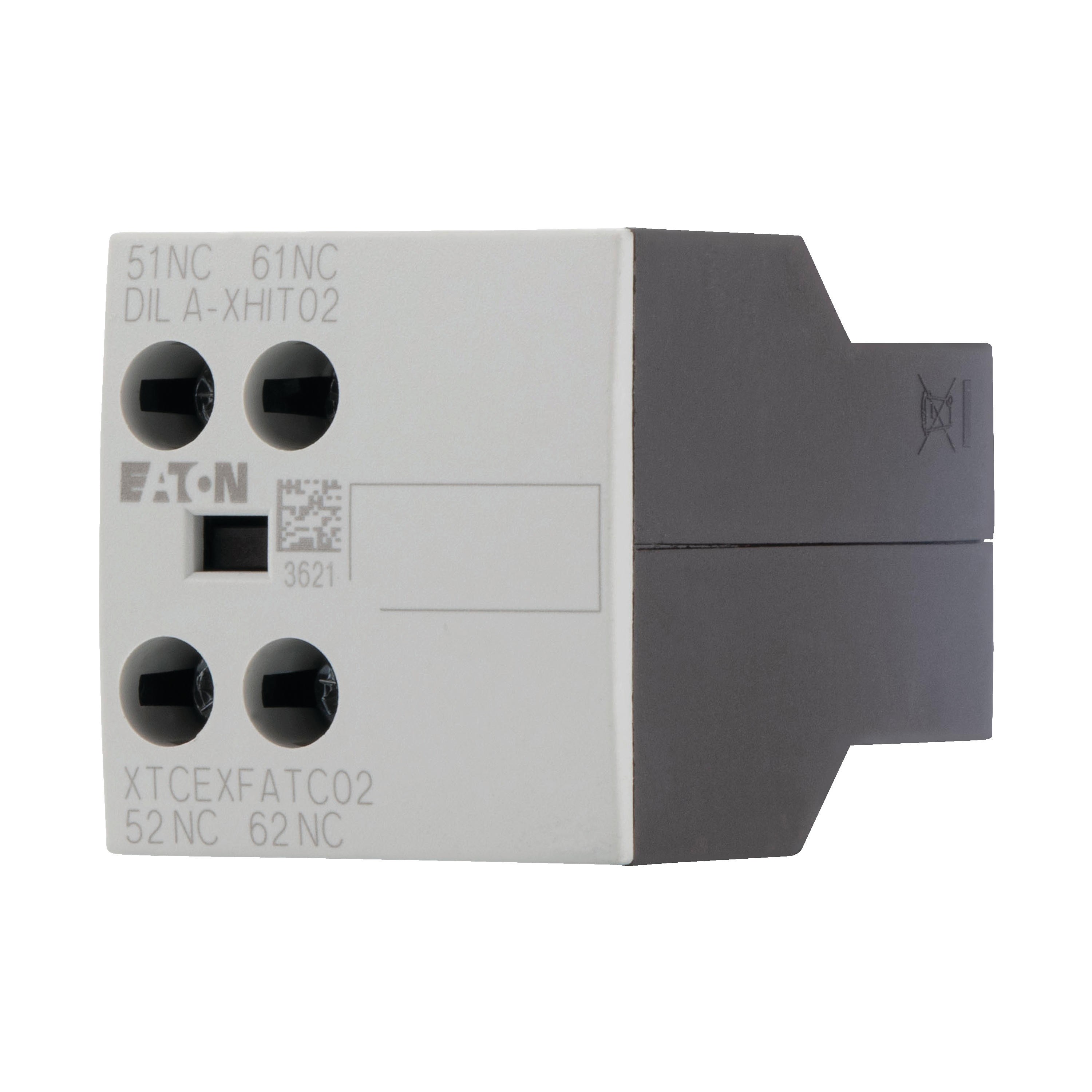 101041 DILA-XHIT02 - Auxiliary contact module, Type: high version, 2 pole, Ith= 16 A, 2 NC, Front fixing, Screw terminals, MSC