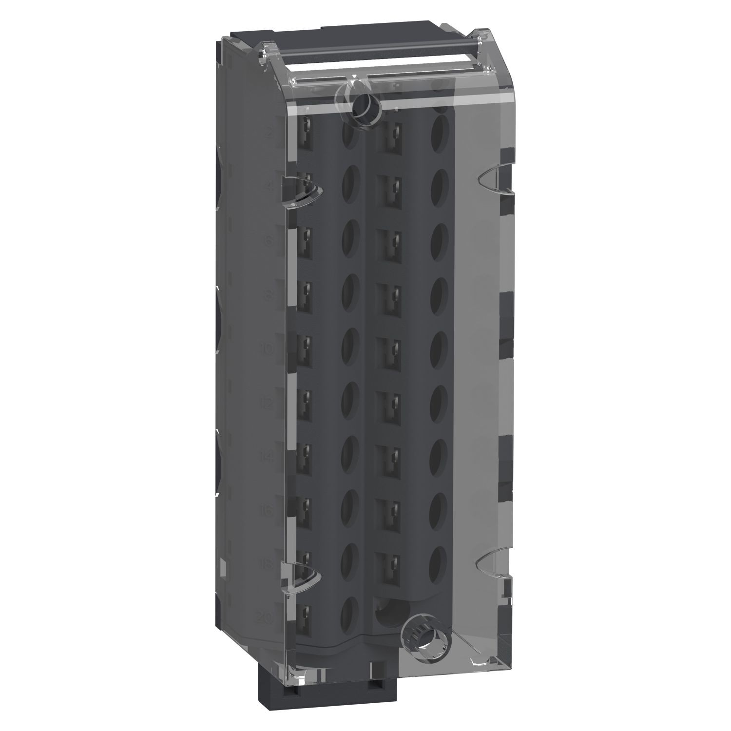 Schneider Electric BMXFTB2010 terminal block, Modicon X80, 20-pin removable screw clamp, 1 or 2 x 0.34..1.5mm2