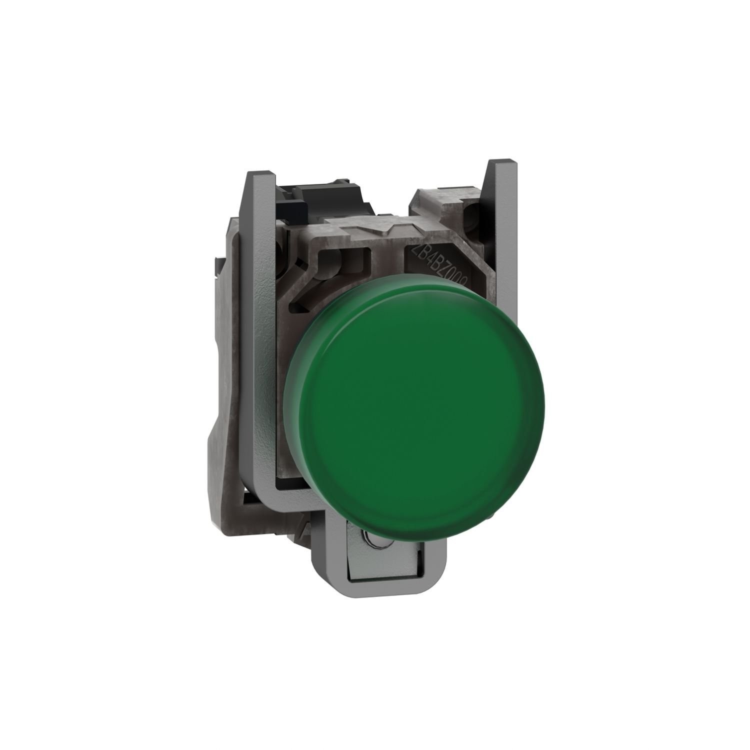 XB4BVM3 Pilot light, Harmony XB4,metal, green, 22mm, universal LED, plain lens, 230...240V AC