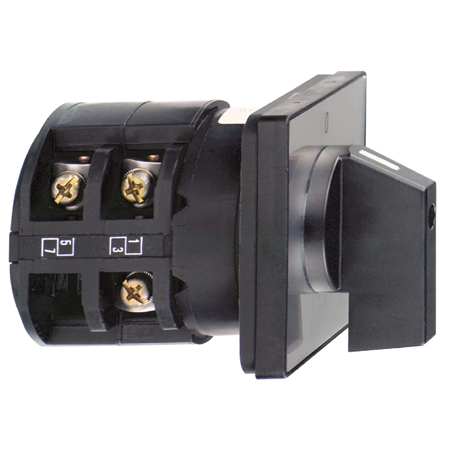 K50C003AP Cam switch, Harmony K, front mounting, plastic, 3 poles, 2 positions, 60°, 50A, 64x64mm, marked 0/1