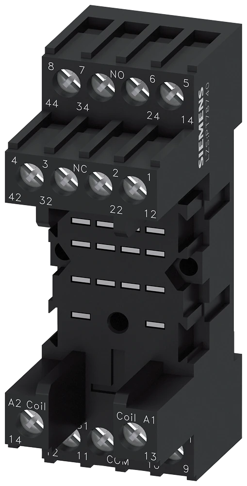 LZS:PT78740 Plug-in socket for PT relay 4 changeover contacts screw terminal