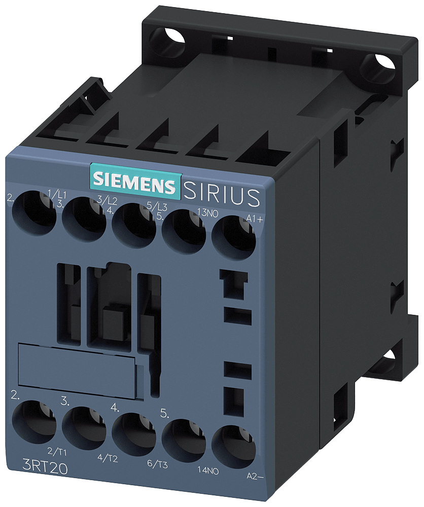 3RT2017-1BB41 power contactor, AC-3e/AC-3, 12 A, 5.5 kW / 400 V, 3-pole, 24 V DC, auxiliary contacts: 1 NO, screw terminal, size: S00