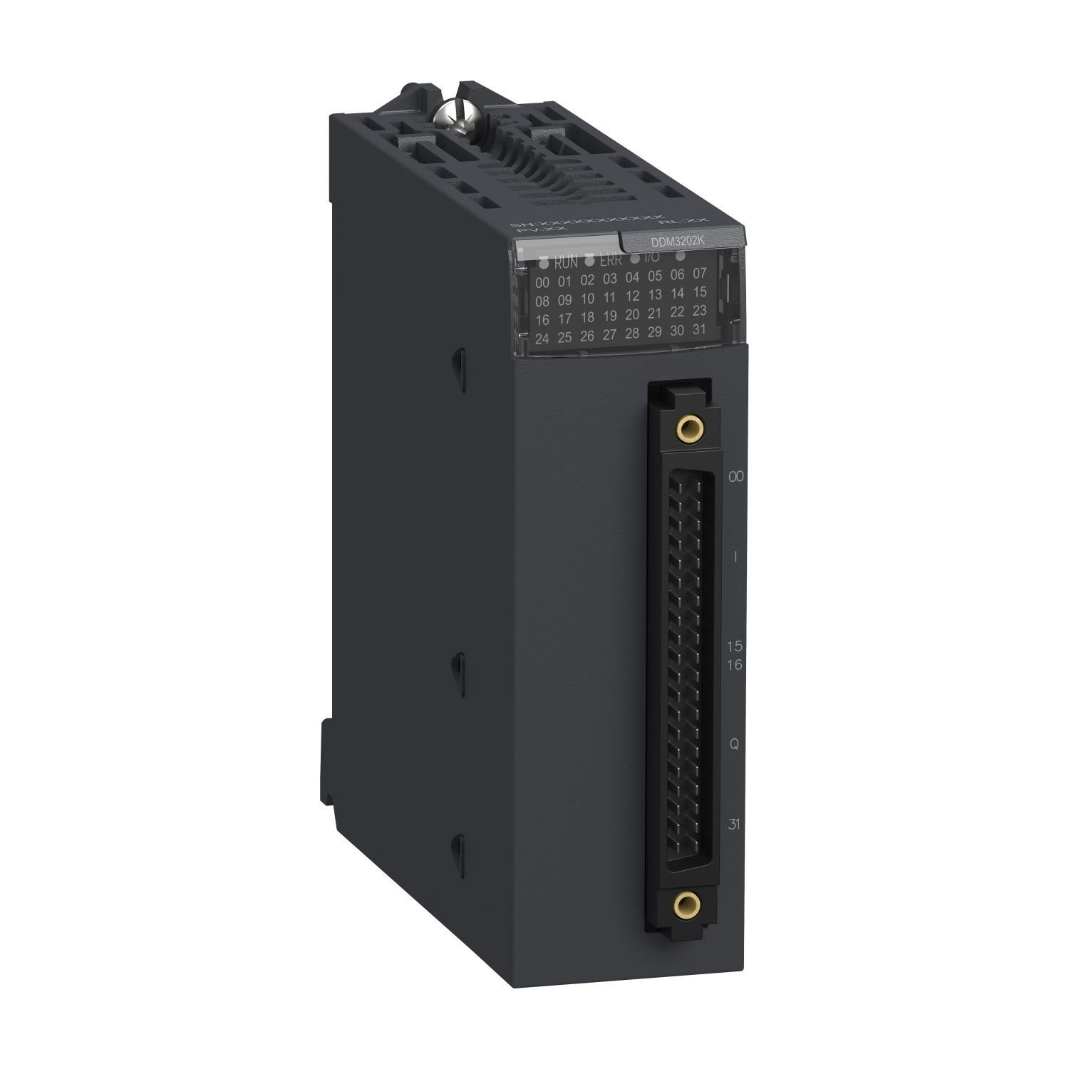 BMXDDM3202K discrete mixed IO module, Modicon X80, 16 inputs, 16 outputs, 24V DC positive