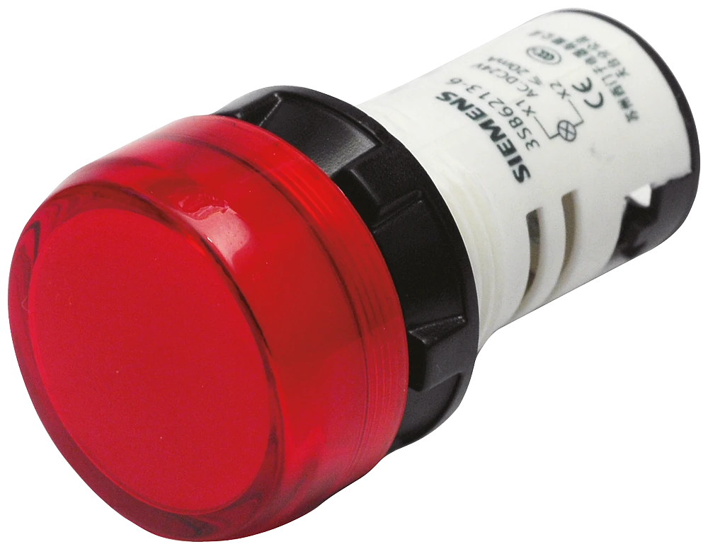 3SB6216-6AA60-1AA0 Siemens Lampe témoin compacte 22 mm ronde en plastique LED intégrée 220 V AC blanche