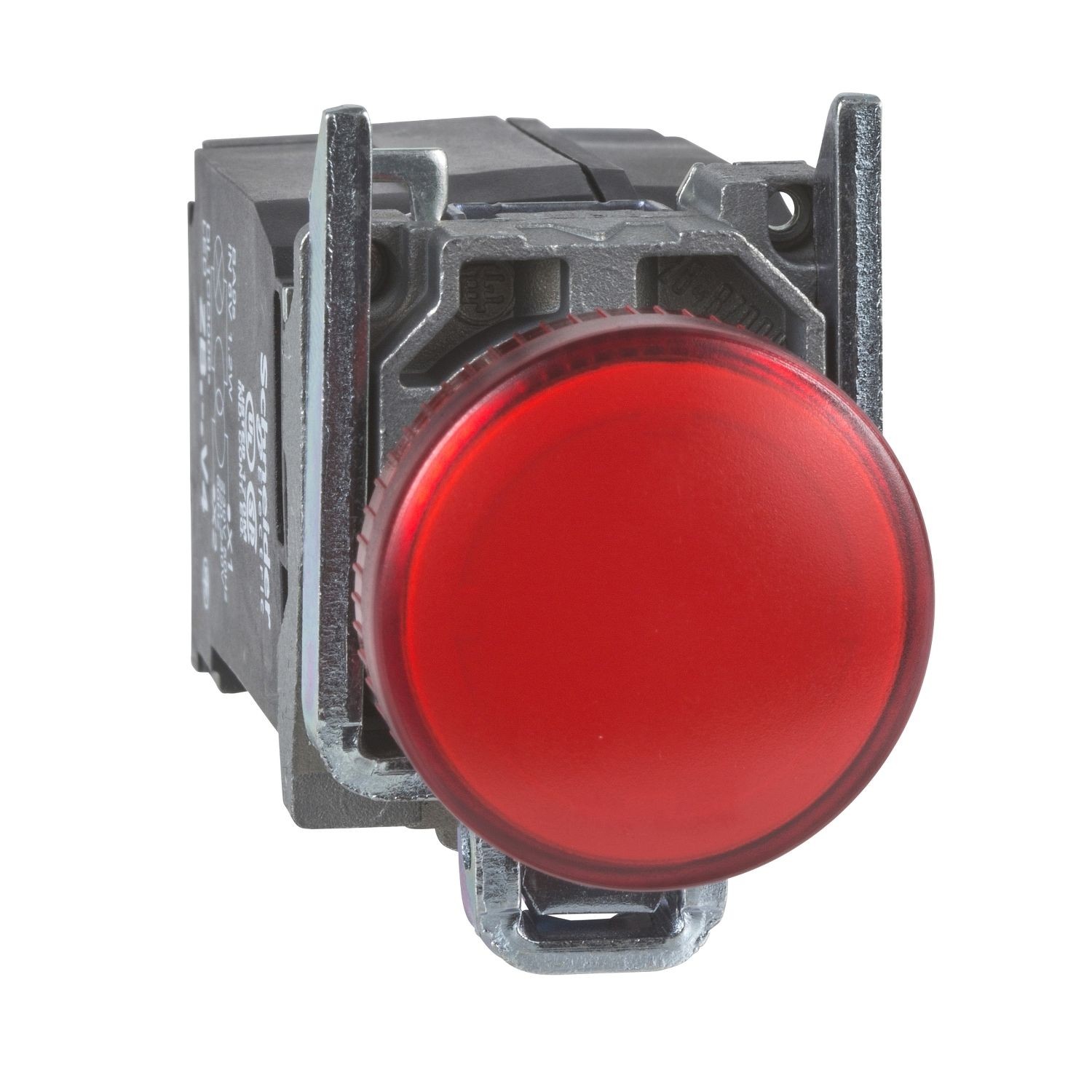 XB4BV44 Pilot light, Harmony XB4, metal, red, 22mm, plain lens with BA9s bulb, 230...240V AC