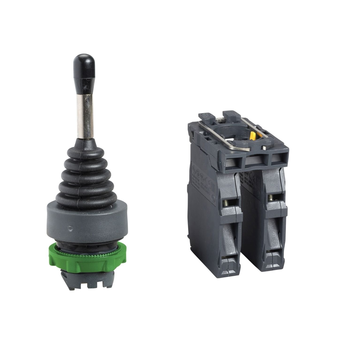 Schneider Electric XD5PA24 joystick controller Ø22 4-direction spring return 1NO per direction