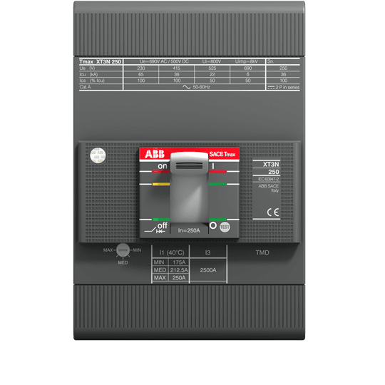 1SDA068282R1 XT3S 250 MA200 Im=1200...2400 3p F F