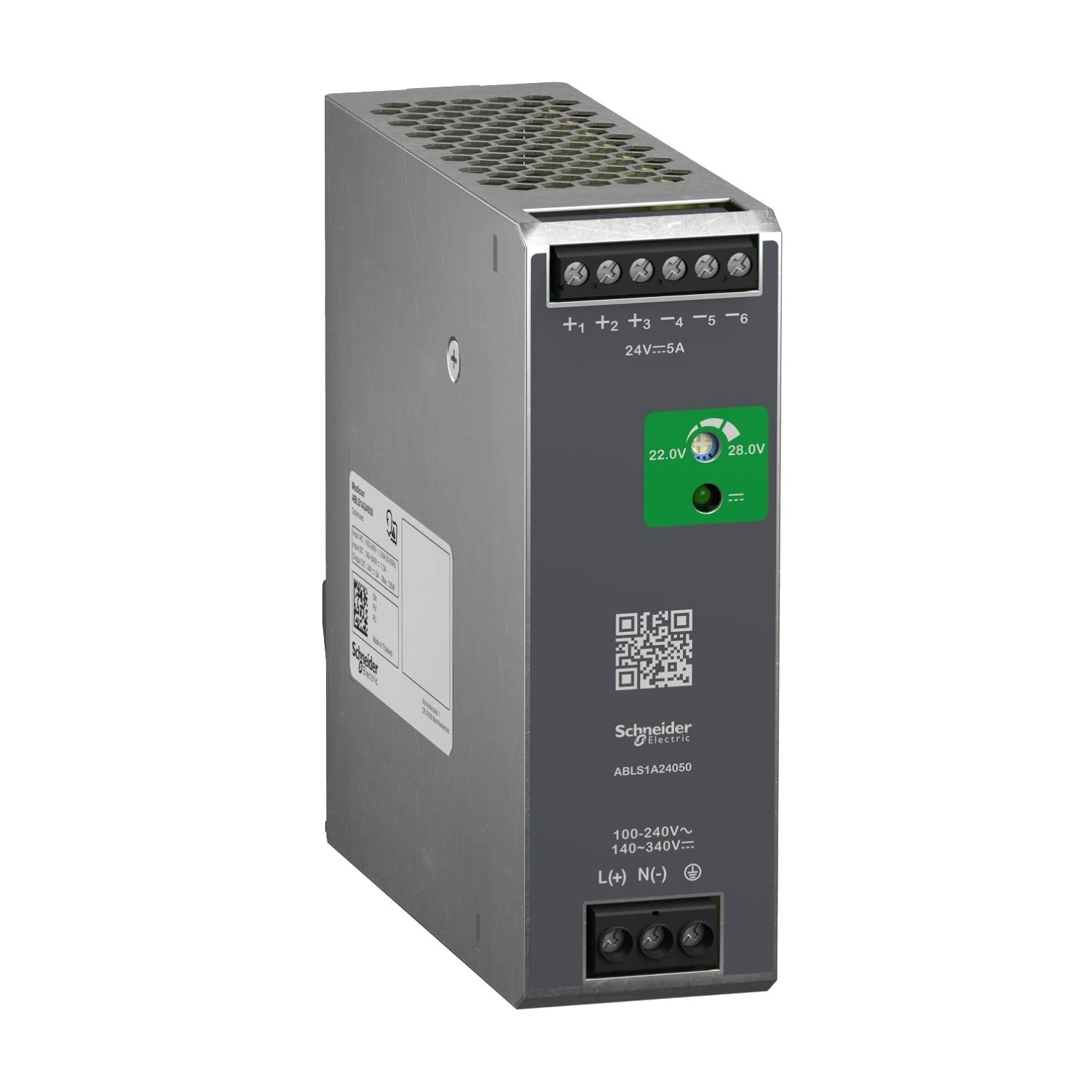 ABLS1A24050 Regulated Power Supply, 100 to 240V AC, 24V, 5A, single phase, Optimized